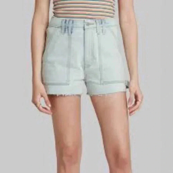 Wild fable highest rise utility jean shorts size 14 - Picture 1 of 6